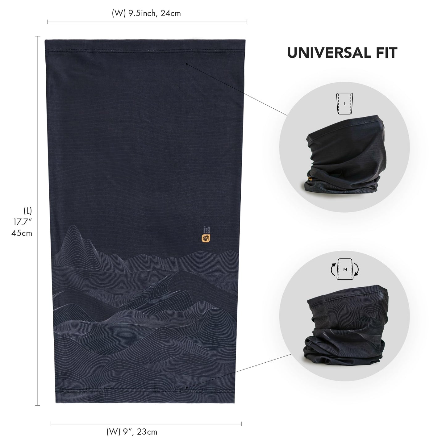 Performance cooling neck gaiter | Mountain Black