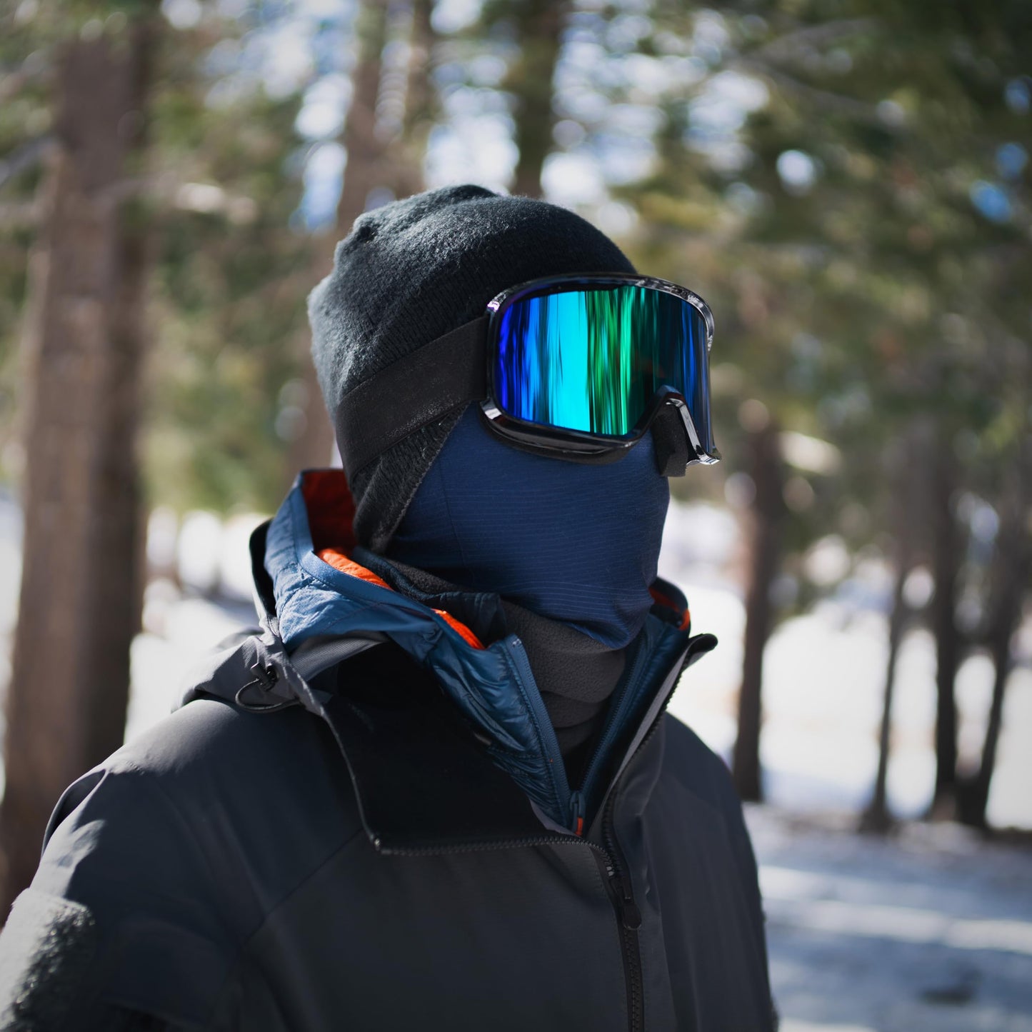 Winter neck gaiter, Ski Mask, Half Balaclava | Blue