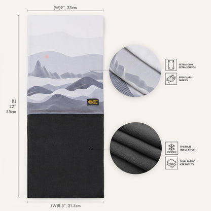 Winter neck gaiter, Ski Mask, Half Balaclava | White