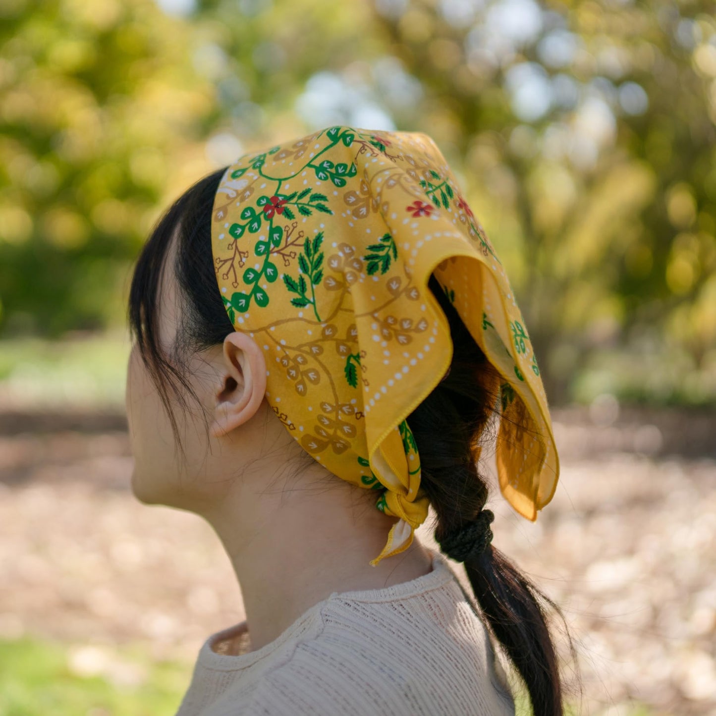 The three hares Bandana | Yellow