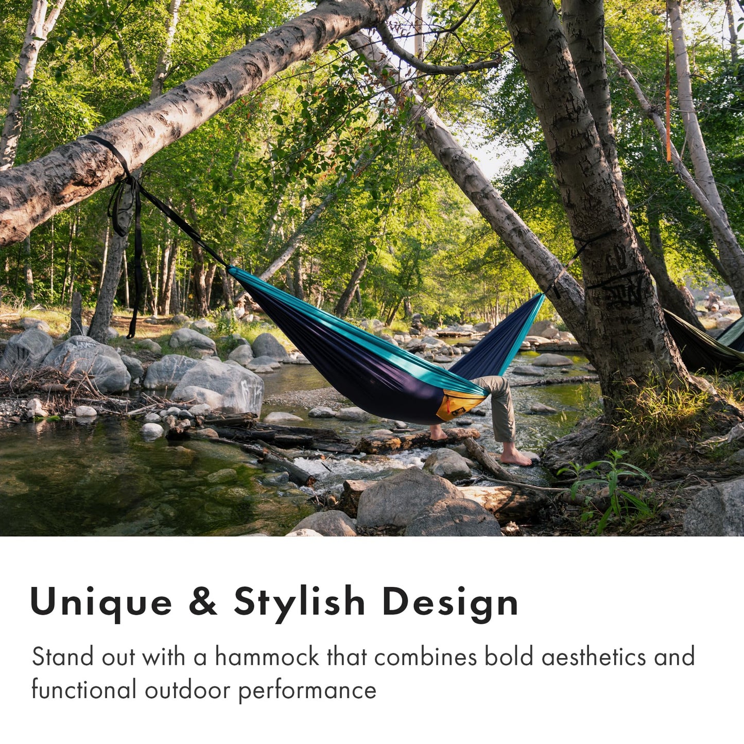 Suparpine Hammock for Camping with Straps Included | Deep Blue