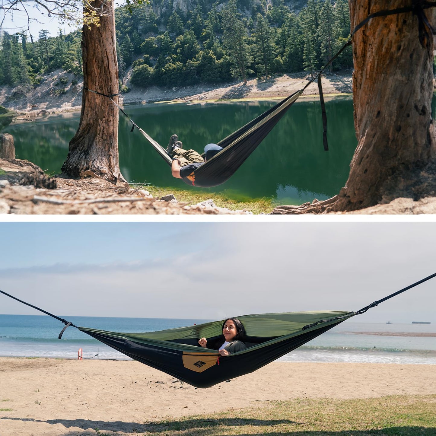 Suparpine Hammock for Camping with Straps Included | Deep Moss