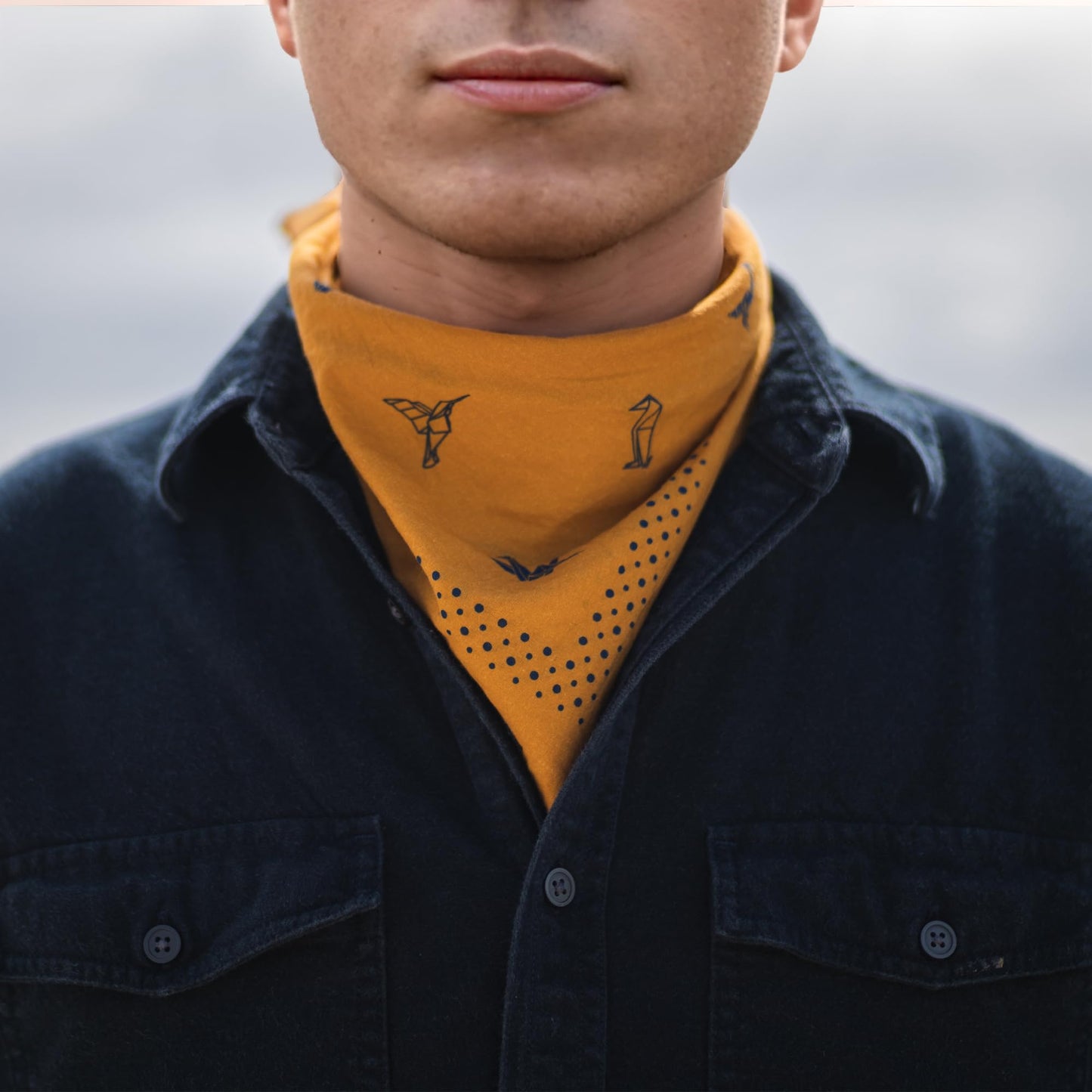 Origami Bird Bandana | Yellow