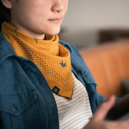 Origami Bird Bandana | Yellow