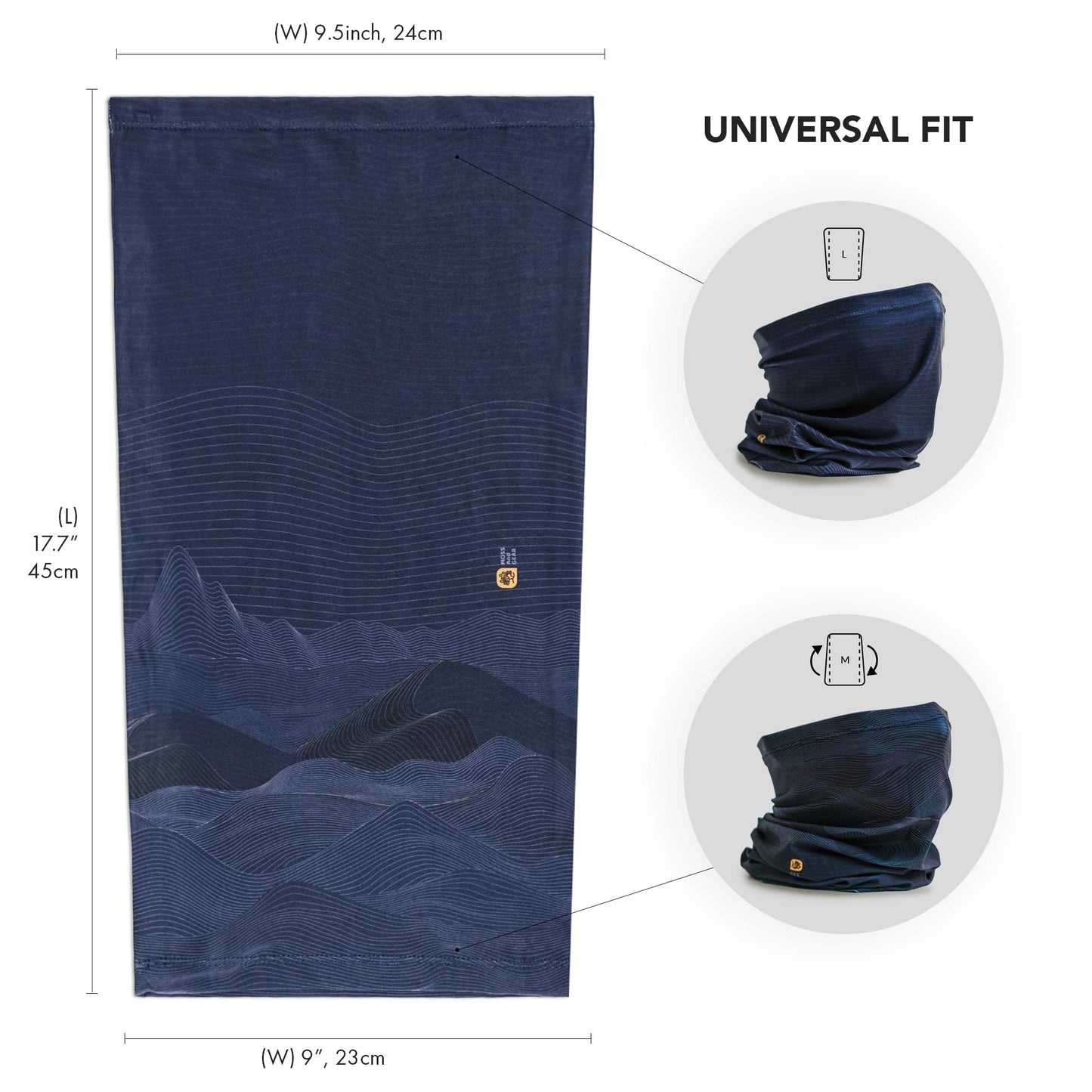 Performance cooling neck gaiter | Mountain Blue