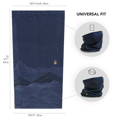 Performance cooling neck gaiter | Mountain Blue