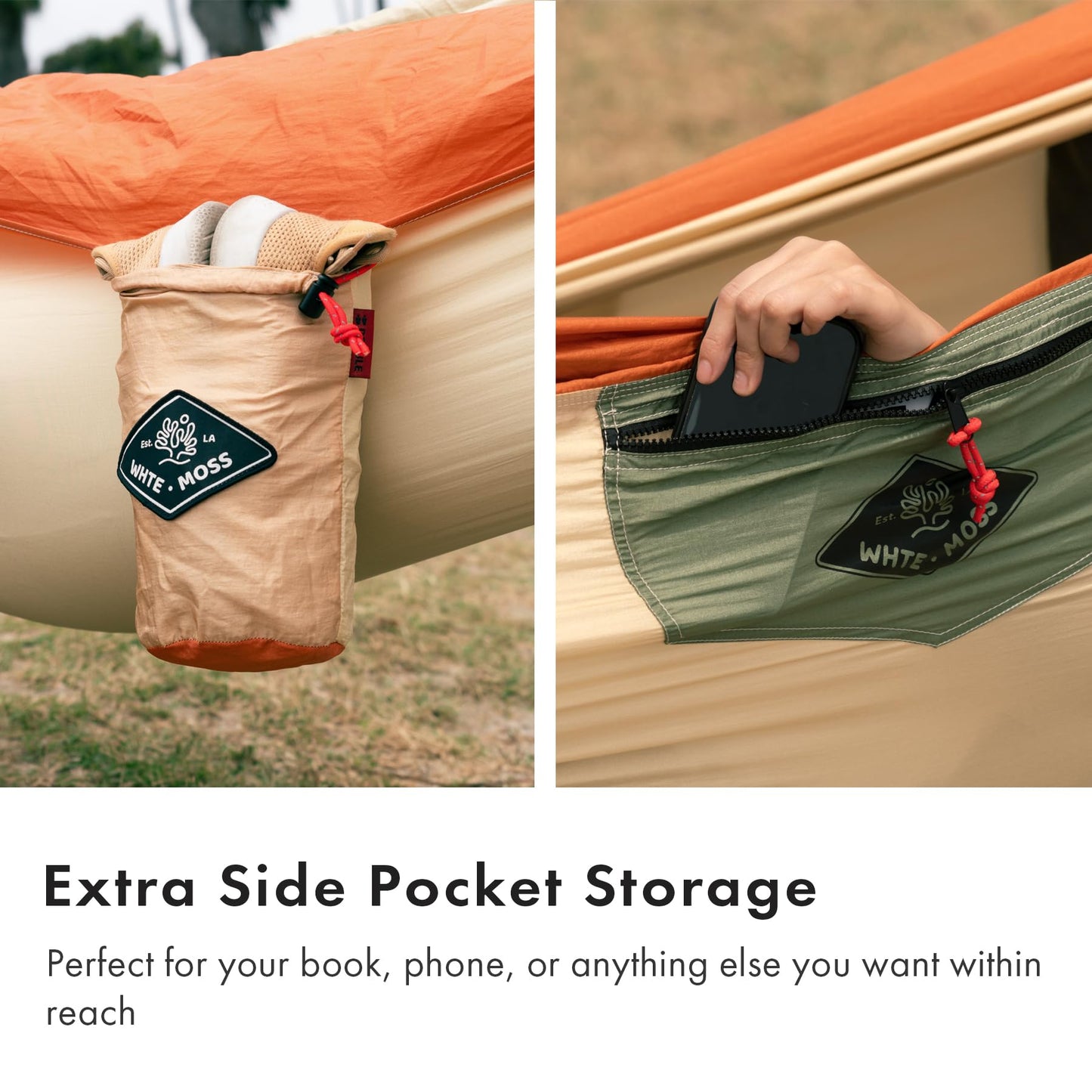 Suparpine Hammock for Camping with Straps Included | Light Orange
