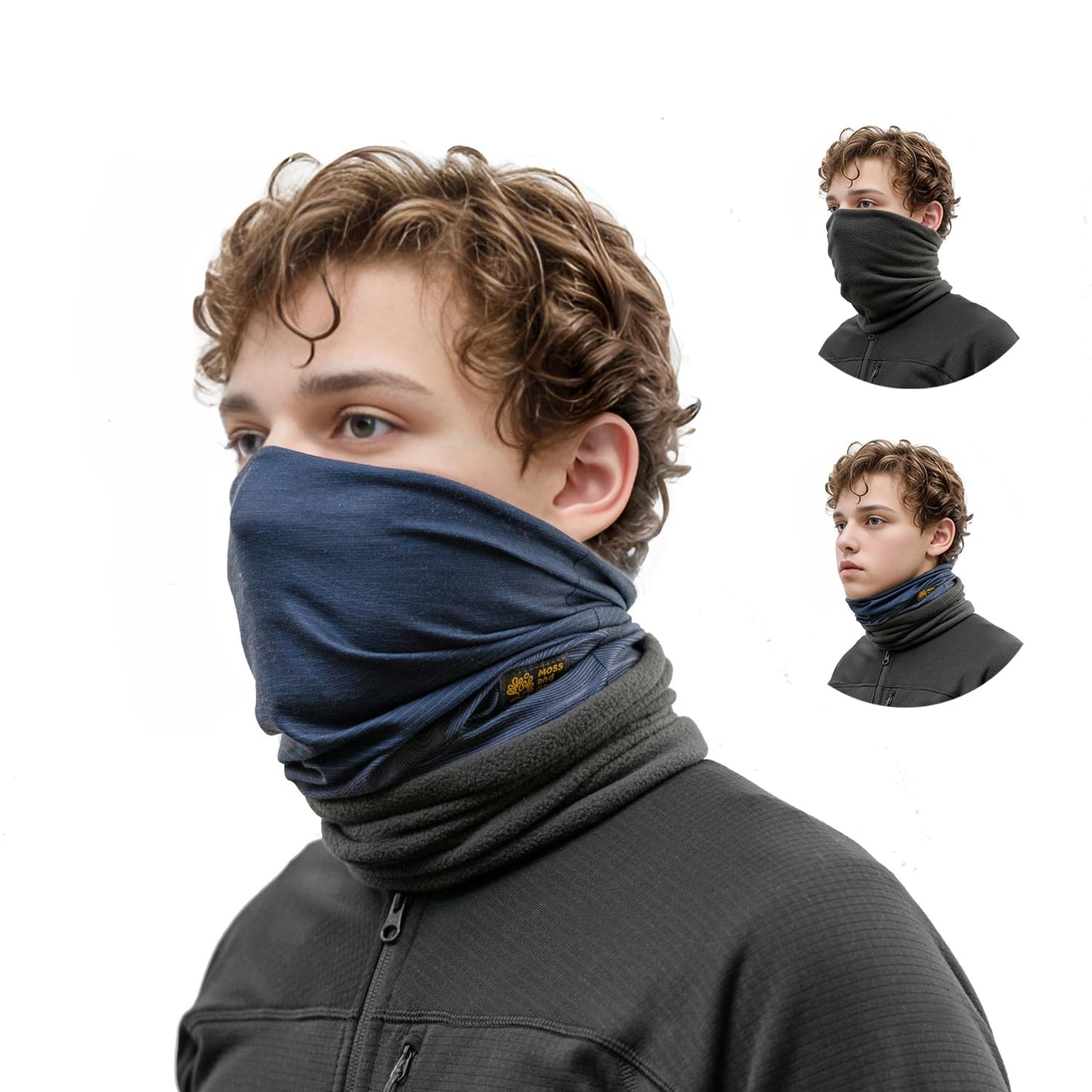 Winter neck gaiter, Ski Mask, Half Balaclava | Blue