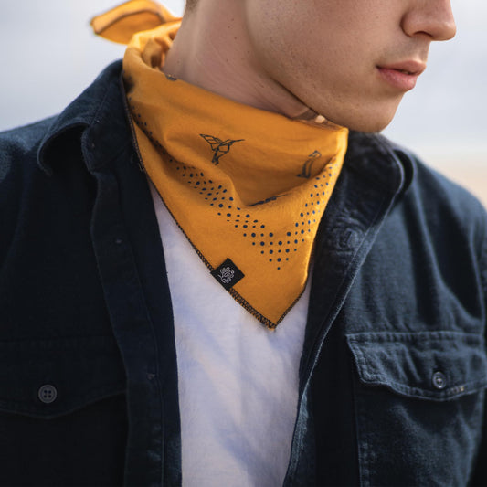 Origami Bird Bandana | Yellow