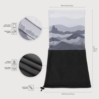 Winter neck gaiter, Ski Mask, Half Balaclava | White