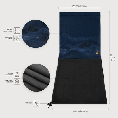 Winter neck gaiter, Ski Mask, Half Balaclava | Blue