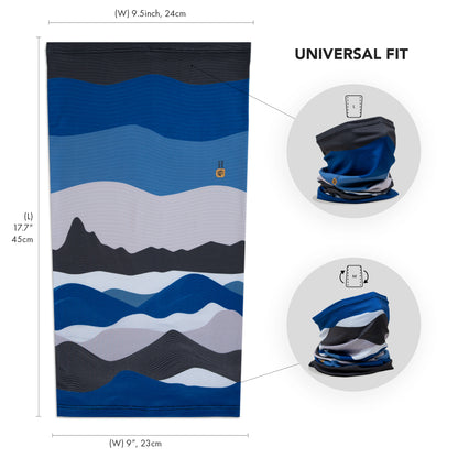 Performance cooling neck gaiter | Mountain Azure