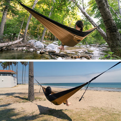Suparpine Hammock for Camping with Straps Included | Sand