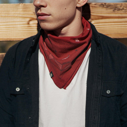 Red wildlife bandana