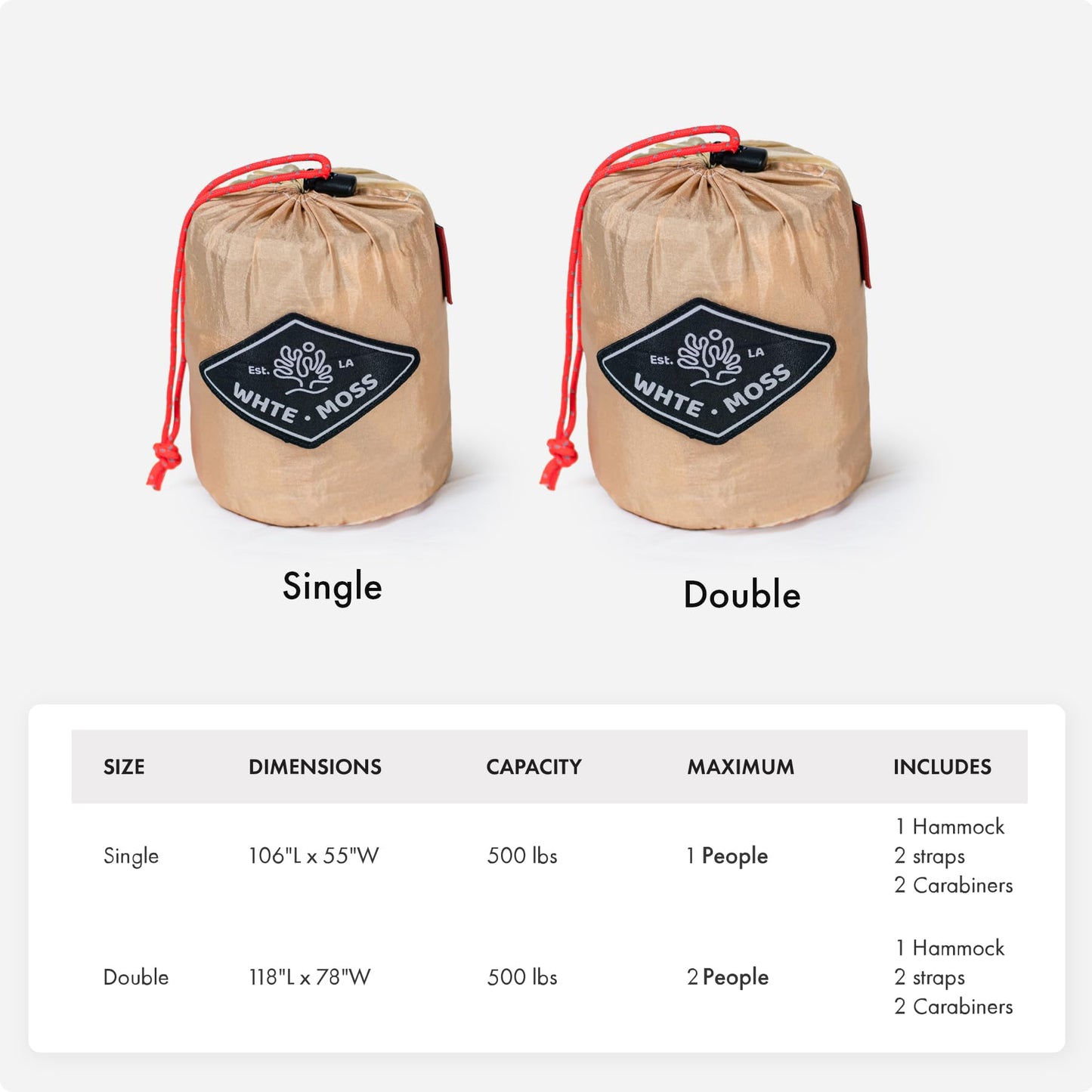 Suparpine Hammock for Camping with Straps Included | Light Orange