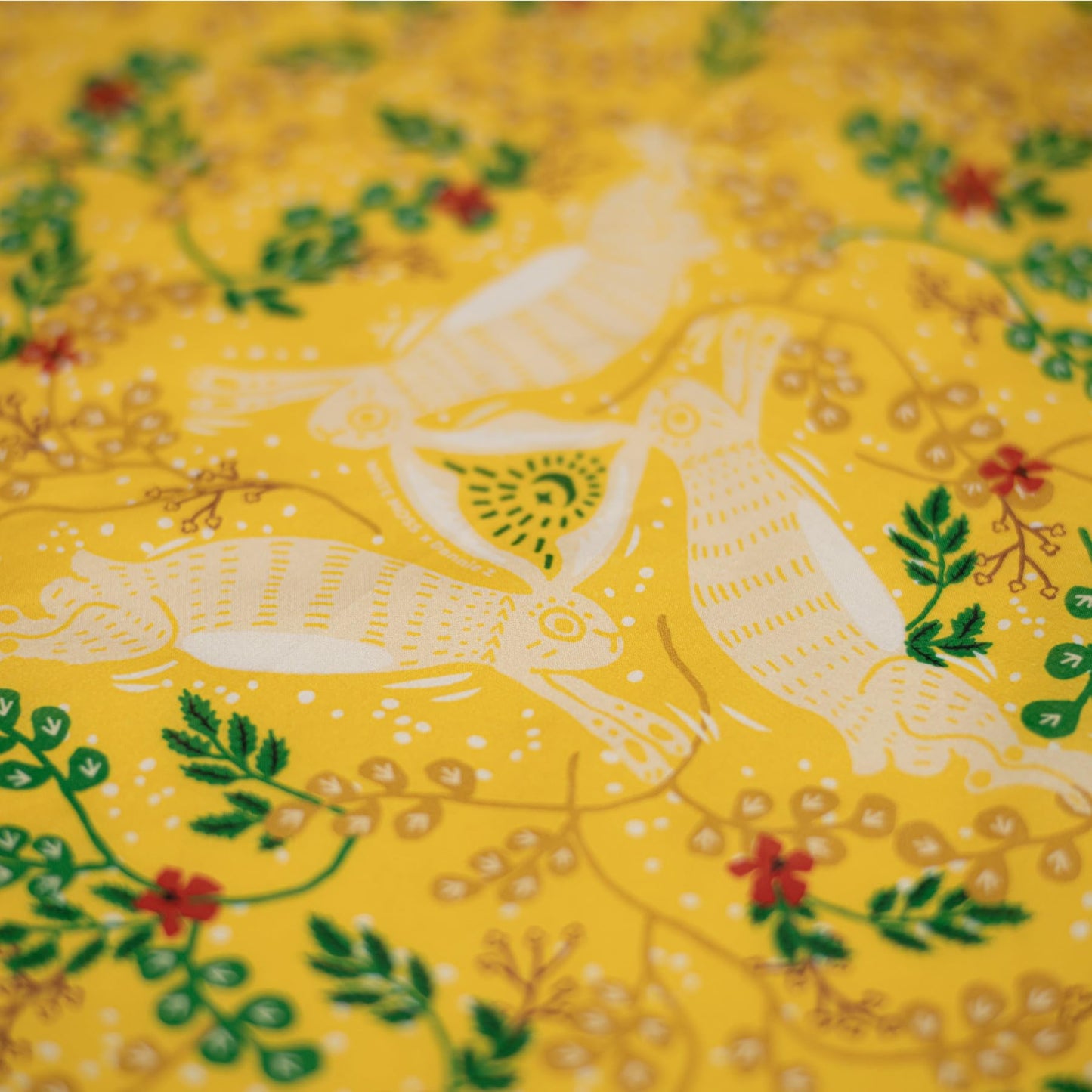 The three hares Bandana | Yellow