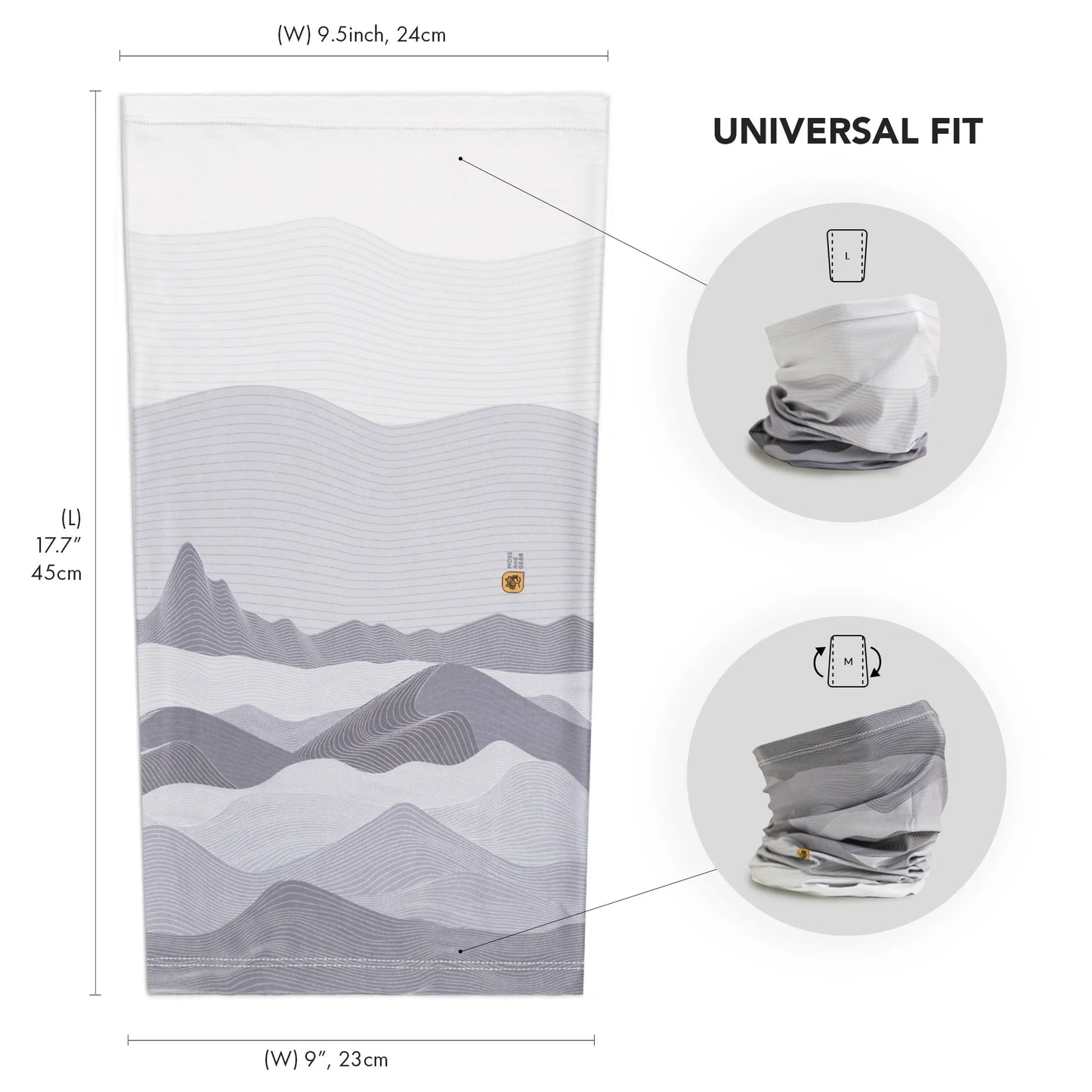 Performance cooling neck gaiter | Mountain White