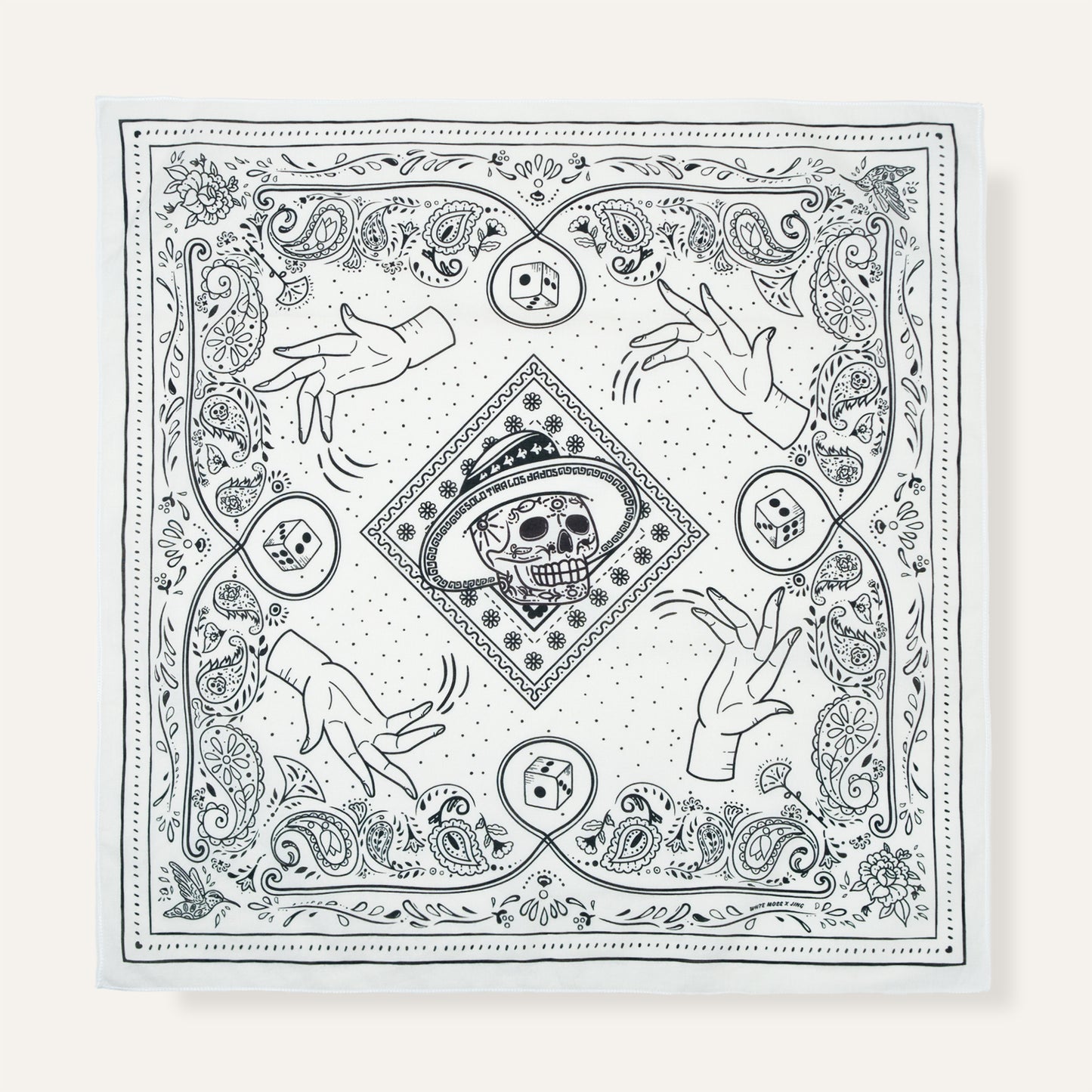 Roll the dice bandana | White