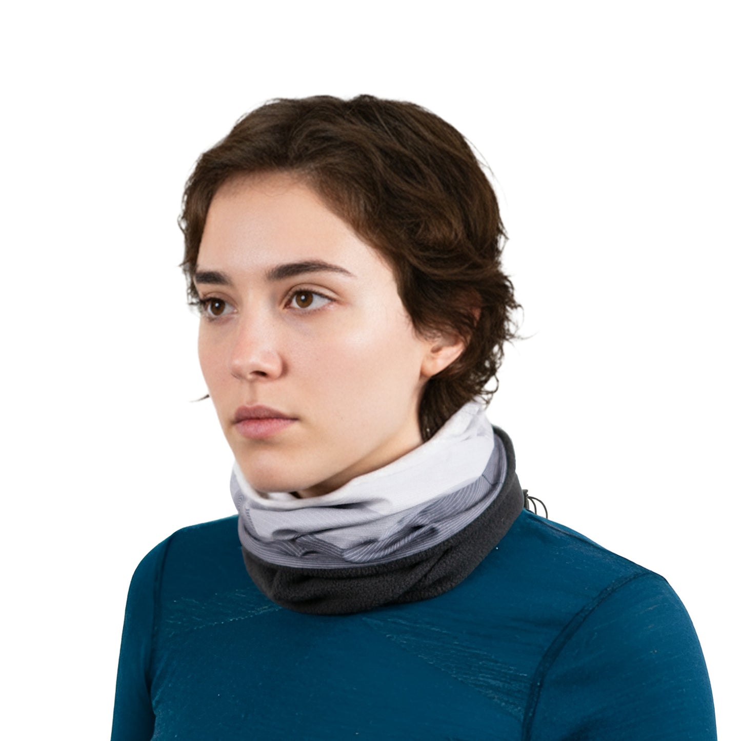 Winter neck gaiter, Ski Mask, Half Balaclava | White