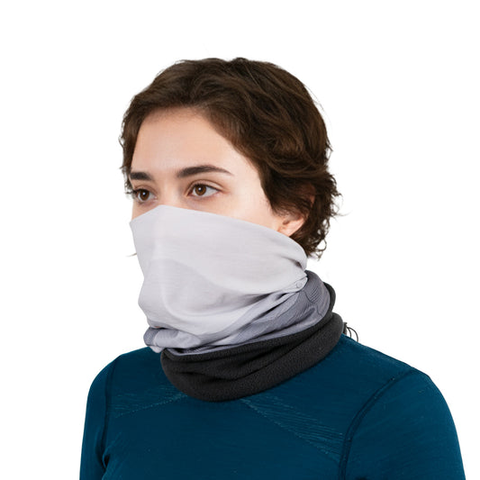 Winter neck gaiter, Ski Mask, Half Balaclava | White