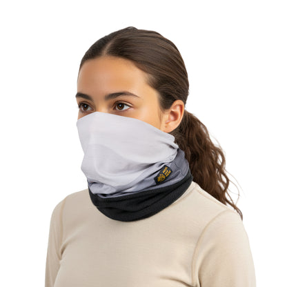 Winter neck gaiter, Ski Mask, Half Balaclava | White