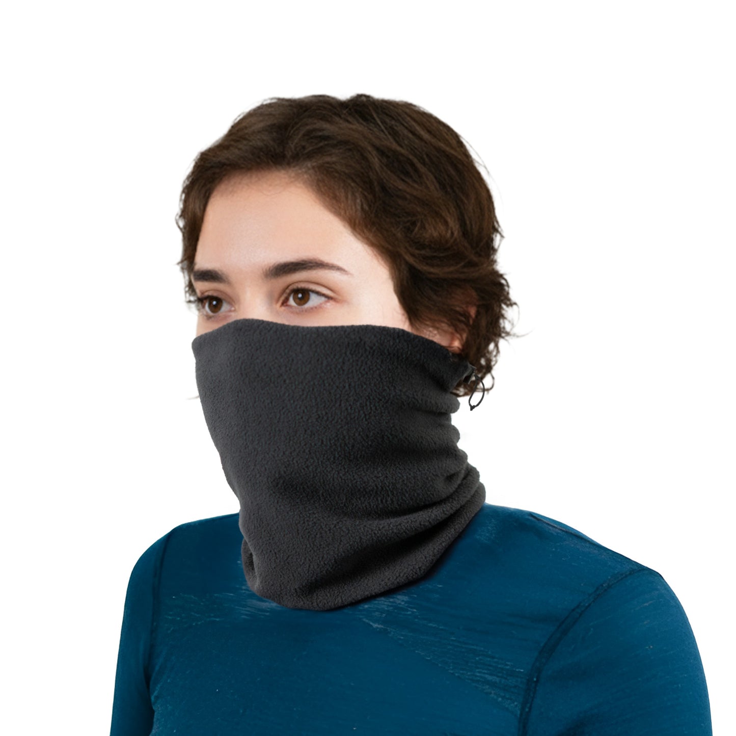 Winter neck gaiter, Ski Mask, Half Balaclava | White