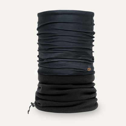 Black neck gaiter on a white background